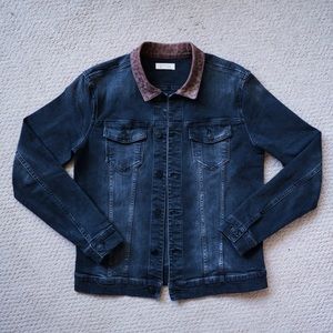 ALLSAINTS Bering Denim Jacket Suede Collar